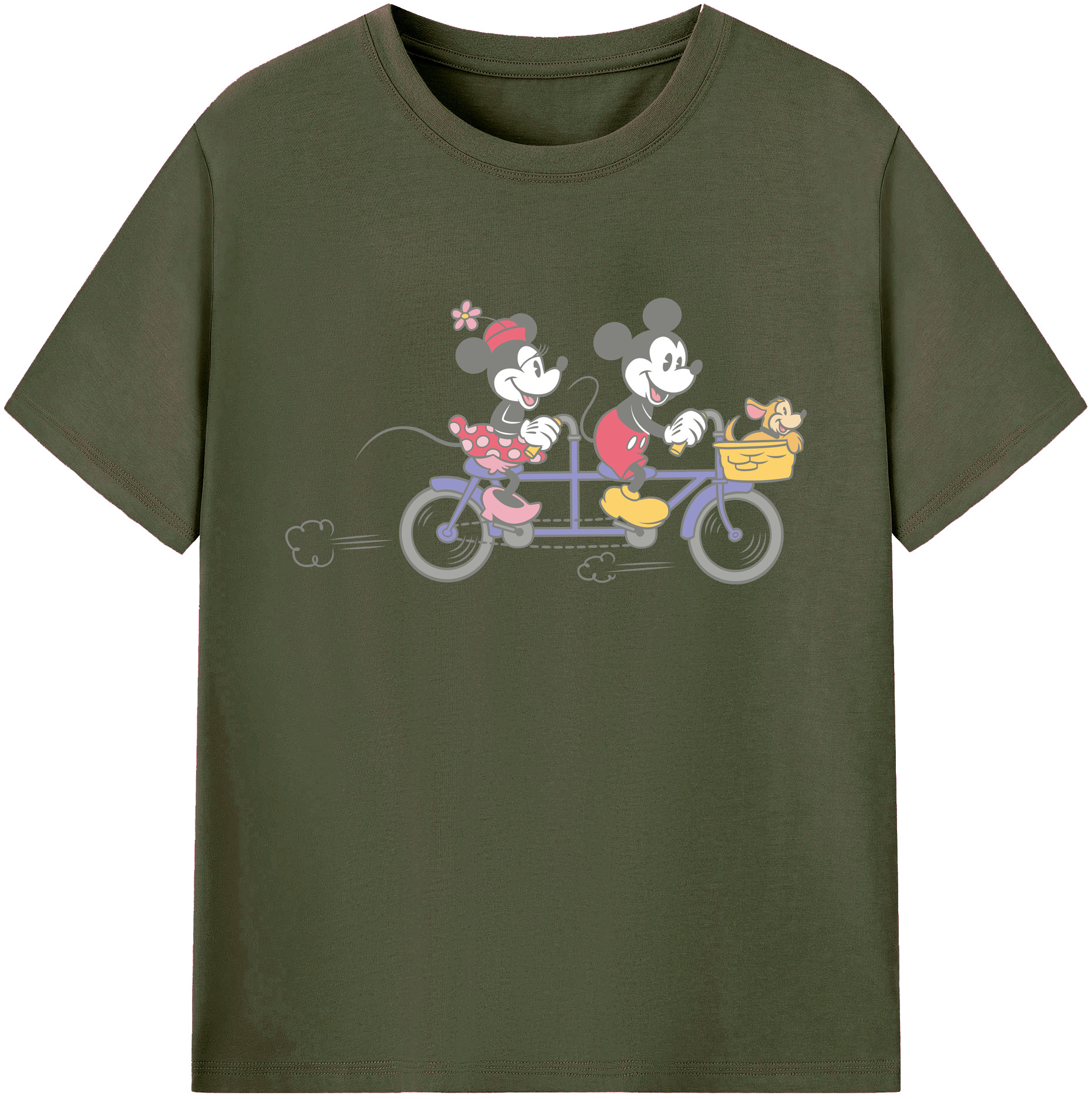 ミッキーマウス Mickey Mouse 綿100％ メンズ半袖Tシャツ｜肌触りやわらか＆通気性